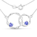 0.38 Carat Genuine Tanzanite .925 Sterling Silver Pendant-5