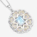 2.60 Carat Genuine Blue Topaz .925 Sterling Silver Pendant-9