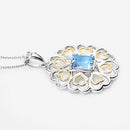 2.60 Carat Genuine Blue Topaz .925 Sterling Silver Pendant-10