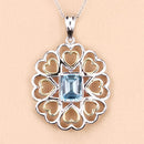 2.60 Carat Genuine Blue Topaz .925 Sterling Silver Pendant-11