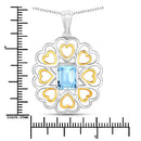 2.60 Carat Genuine Blue Topaz .925 Sterling Silver Pendant-7