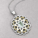 2.10 Carat Genuine Green Amethyst .925 Sterling Silver Pendant-8