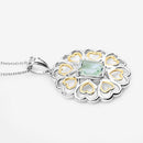 2.10 Carat Genuine Green Amethyst .925 Sterling Silver Pendant-10