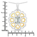 2.10 Carat Genuine Green Amethyst .925 Sterling Silver Pendant-7