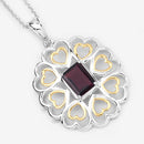 2.55 Carat Genuine Garnet .925 Sterling Silver Pendant-9