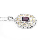 2.55 Carat Genuine Garnet .925 Sterling Silver Pendant-10