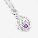 0.15 Carat Genuine Amethyst .925 Sterling Silver Pendant-5