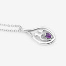 0.15 Carat Genuine Amethyst .925 Sterling Silver Pendant-6
