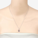 0.15 Carat Genuine Amethyst .925 Sterling Silver Pendant-8