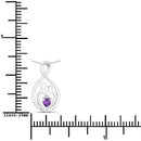 0.15 Carat Genuine Amethyst .925 Sterling Silver Pendant-3