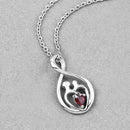 0.14 Carat Genuine Garnet .925 Sterling Silver Pendant-8