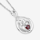 0.14 Carat Genuine Garnet .925 Sterling Silver Pendant-9