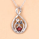0.14 Carat Genuine Garnet .925 Sterling Silver Pendant-11
