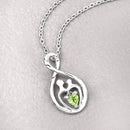 0.15 Carat Genuine Peridot .925 Sterling Silver Pendant-8