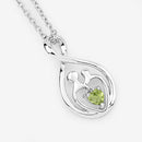 0.15 Carat Genuine Peridot .925 Sterling Silver Pendant-9
