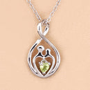 0.15 Carat Genuine Peridot .925 Sterling Silver Pendant-11