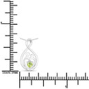 0.15 Carat Genuine Peridot .925 Sterling Silver Pendant-7