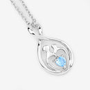 0.13 Carat Genuine Swiss Blue Topaz .925 Sterling Silver Pendant-9