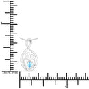 0.13 Carat Genuine Swiss Blue Topaz .925 Sterling Silver Pendant-7