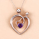 0.25 Carat Genuine Amethyst .925 Sterling Silver Pendant-7
