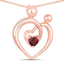 0.32 Carat Genuine Garnet .925 Sterling Silver Pendant-5