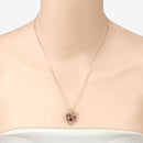 0.32 Carat Genuine Garnet .925 Sterling Silver Pendant-12