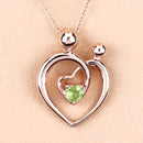 0.25 Carat Genuine Peridot .925 Sterling Silver Pendant-11
