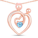 0.28 Carat Genuine Swiss Blue Topaz .925 Sterling Silver Pendant-5