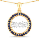 0.64 Carat Genuine Blue Sapphire .925 Sterling Silver Pendant-5