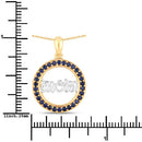 0.64 Carat Genuine Blue Sapphire .925 Sterling Silver Pendant-7