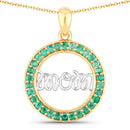 0.54 Carat Genuine Emerald .925 Sterling Silver Pendant-5