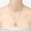 0.54 Carat Genuine Emerald .925 Sterling Silver Pendant-12