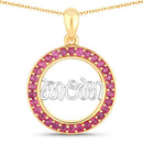 0.64 Carat Genuine Ruby .925 Sterling Silver Pendant-5