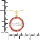 0.64 Carat Genuine Ruby .925 Sterling Silver Pendant-7