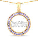 0.64 Carat Genuine Tanzanite .925 Sterling Silver Pendant-5