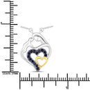 0.28 Carat Genuine Blue Sapphire .925 Sterling Silver Pendant-7