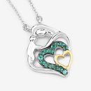 0.24 Carat Genuine Emerald .925 Sterling Silver Pendant-9