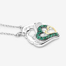 0.24 Carat Genuine Emerald .925 Sterling Silver Pendant-10