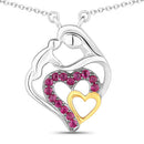 0.28 Carat Genuine Ruby .925 Sterling Silver Pendant-5