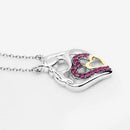 0.28 Carat Genuine Ruby .925 Sterling Silver Pendant-10