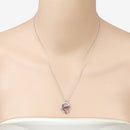 0.28 Carat Genuine Ruby .925 Sterling Silver Pendant-12