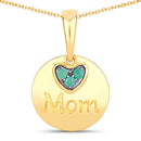 0.17 Carat Genuine Emerald .925 Sterling Silver Pendant-5