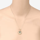 0.17 Carat Genuine Emerald .925 Sterling Silver Pendant-12