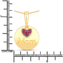 0.20 Carat Genuine Ruby .925 Sterling Silver Pendant-7