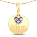 0.21 Carat Genuine Tanzanite .925 Sterling Silver Pendant-5