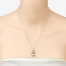0.14 Carat Genuine Blue Sapphire .925 Sterling Silver Pendant-12
