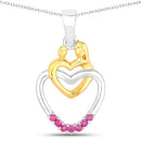 0.14 Carat Genuine Ruby .925 Sterling Silver Pendant-5
