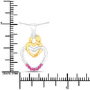 0.14 Carat Genuine Ruby .925 Sterling Silver Pendant-7