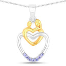 0.14 Carat Genuine Tanzanite .925 Sterling Silver Pendant-5