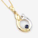 0.19 Carat Genuine Blue Sapphire .925 Sterling Silver Pendant-9